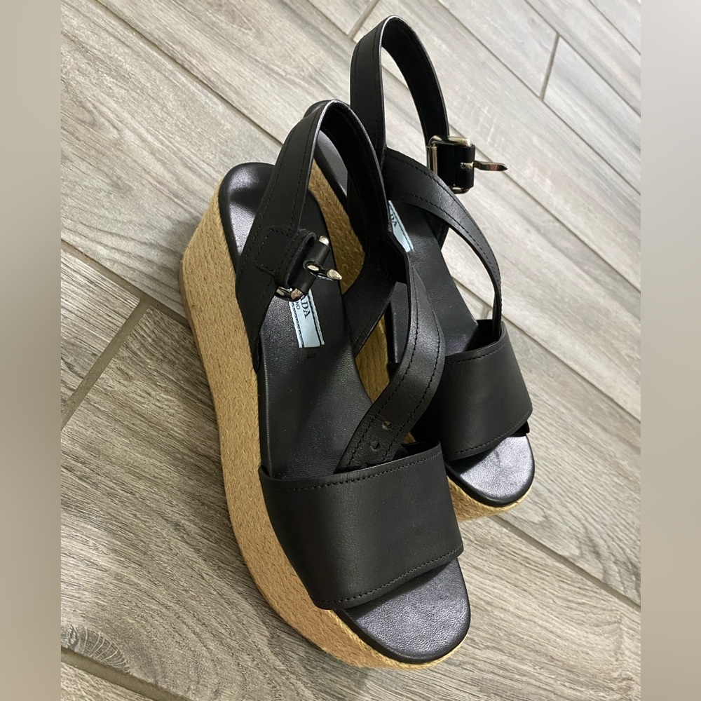 PRADA
Leather Espadrilles